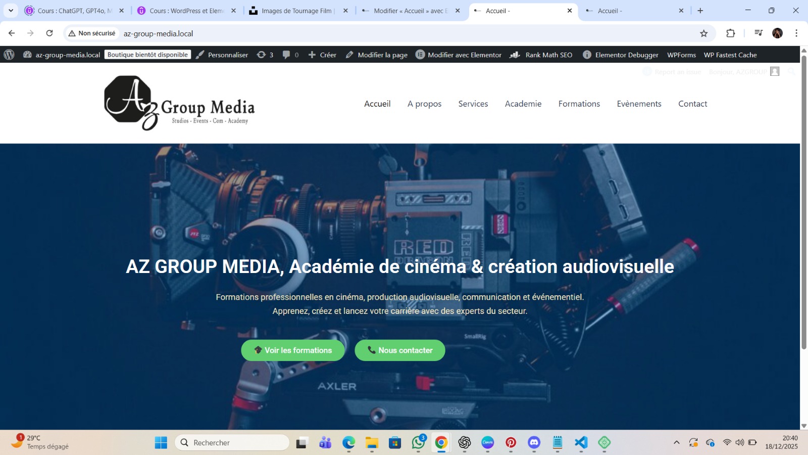 Site vitrine pour entreprise ou entrepreneur